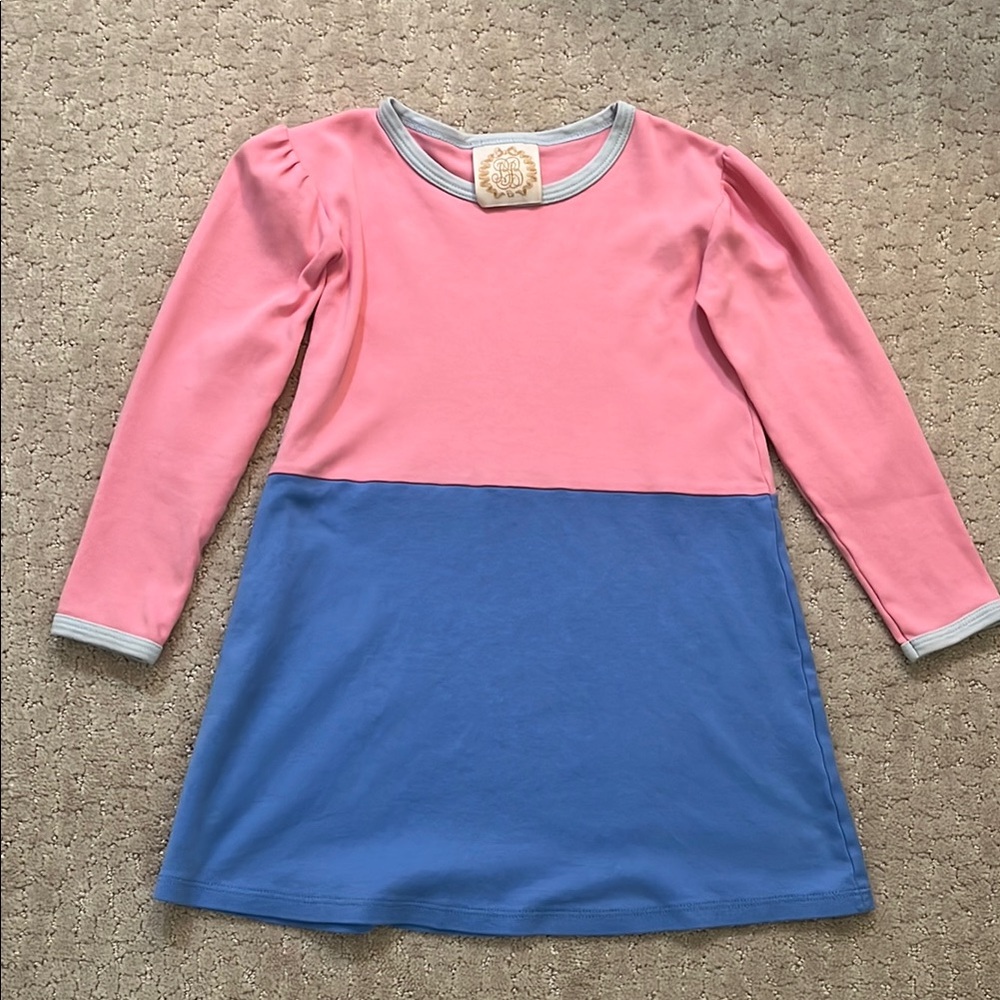 The Beaufort Bonnet - Pink and Blue Long Sleeve Dress/Tunic